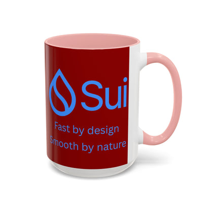 SUI Red Accent Mug by cypherpunkgear.com