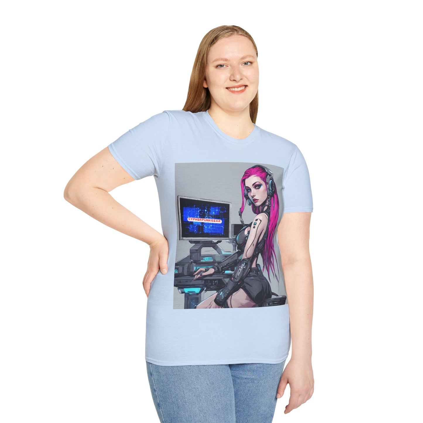 Netrunner Cyberpunk Light colors Unisex T-Shirt by cypherpunkgear.com