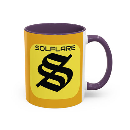 SolflareLogo Yellow Accent Mug by cypherpunkgear.com