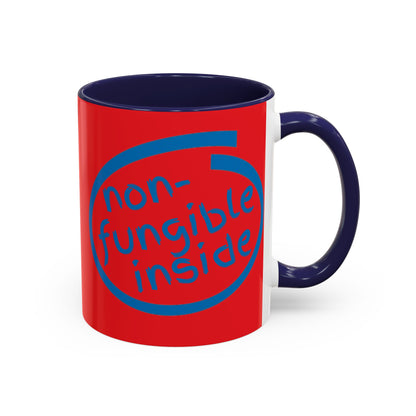 Non-Fungible Inside Red Accent Mug by cypherpunkgear.com