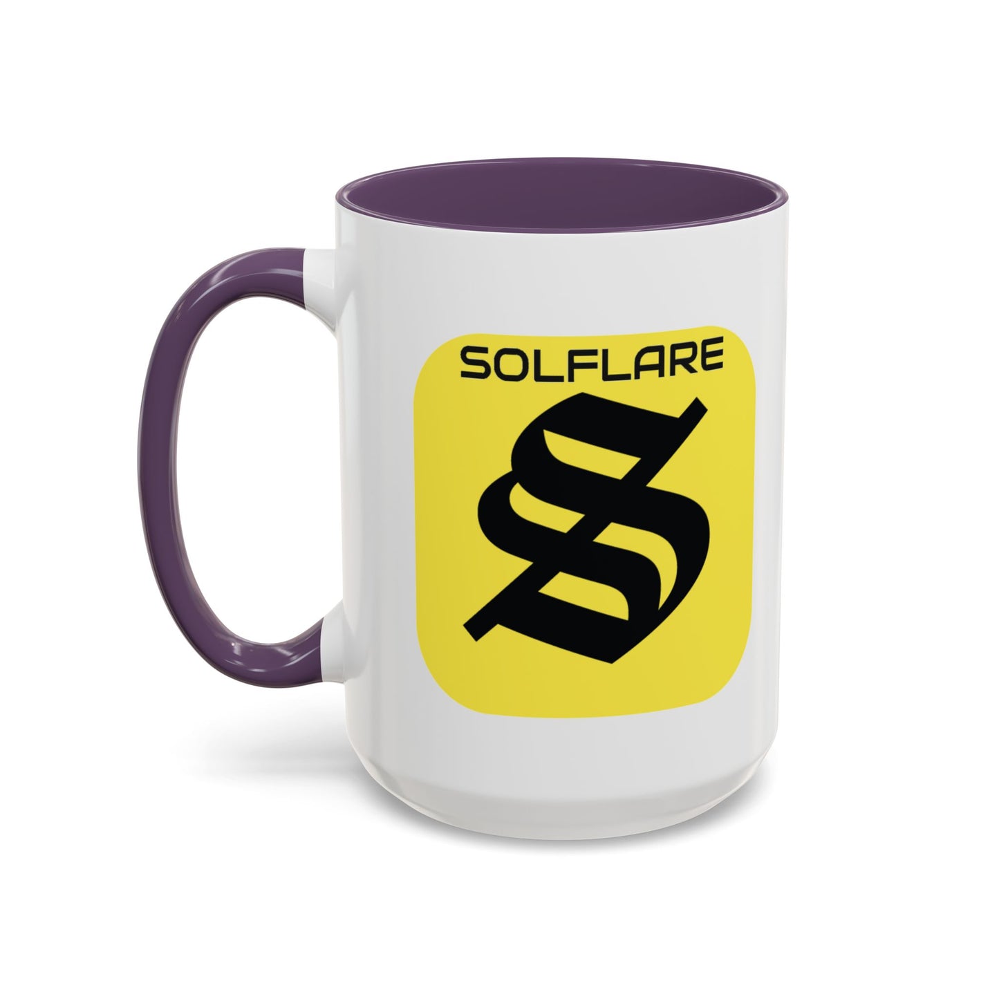 SolflareLogo White Accent Mug by cypherpunkgear.com