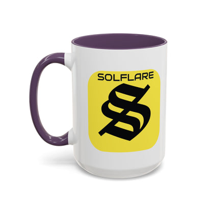 SolflareLogo White Accent Mug by cypherpunkgear.com