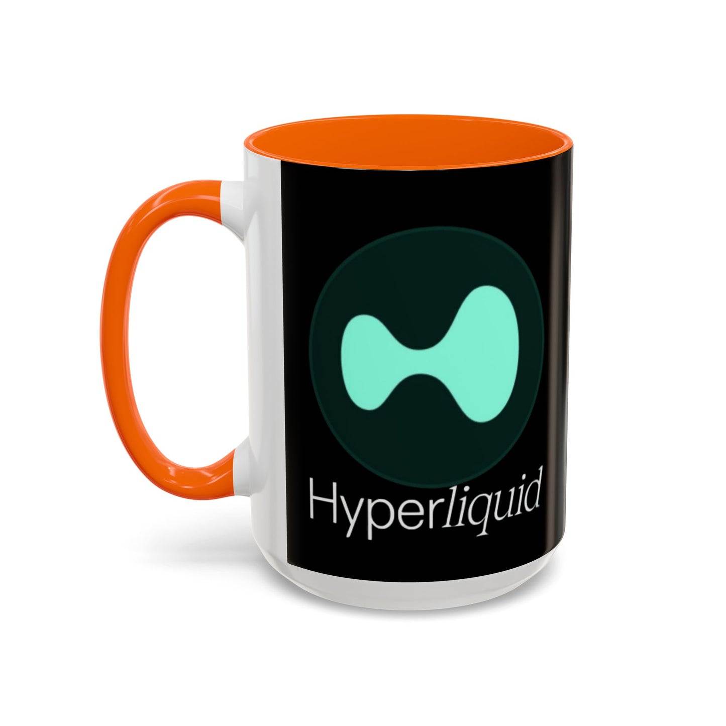 Hyperliquid White font Black Accent Mug by cypherpunkgear.com