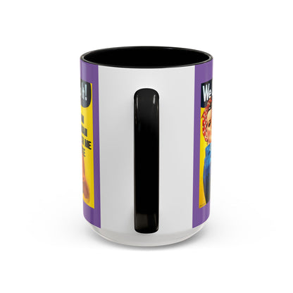 I Am Woman Watch Me Vote Rosie Light Purple Accent Mug by cypherpunkgear.com