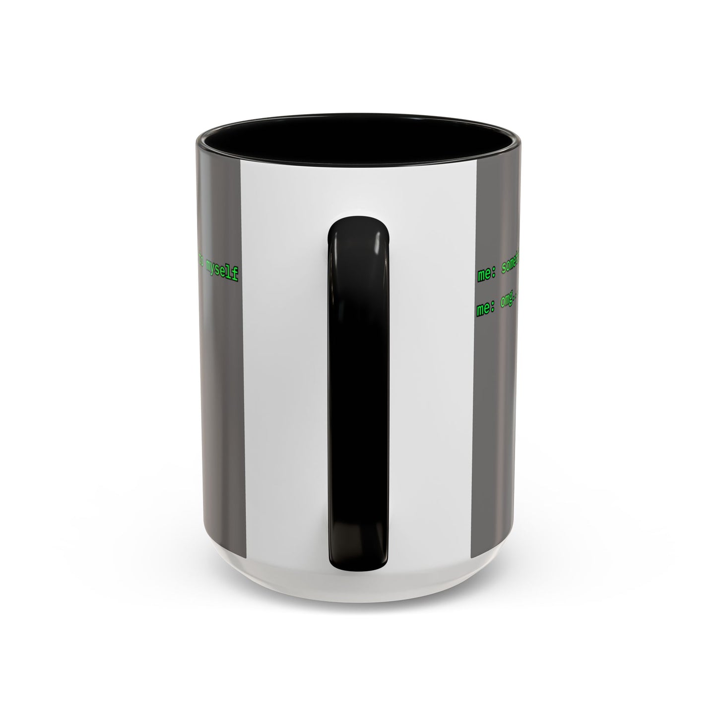Sometimes I talk to myself - me: omg...same Grey Accent Mug by cypherpunkgear.com