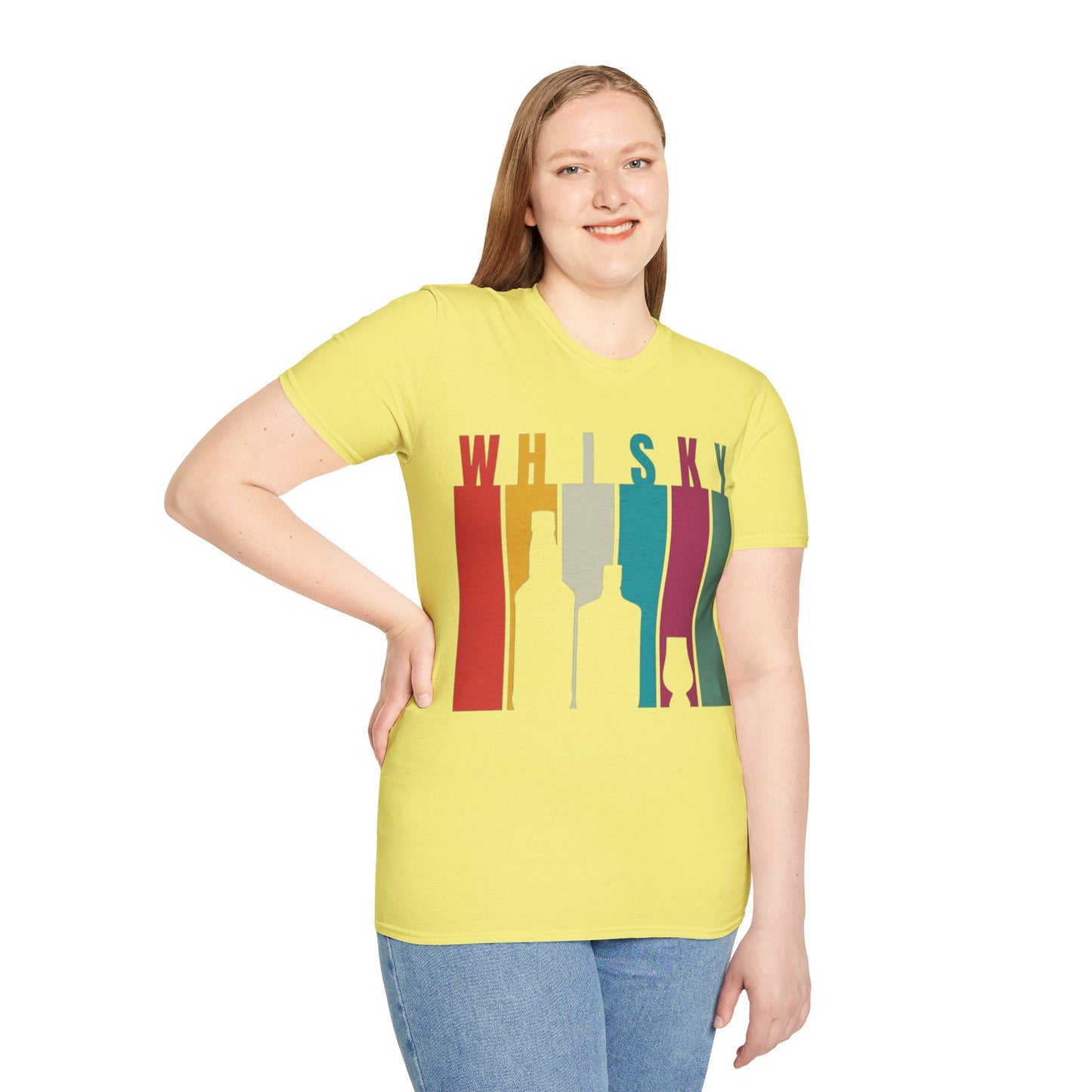 Whisky spelled without an 'e' Light colors Unisex T-Shirt by cypherpunkgear.com