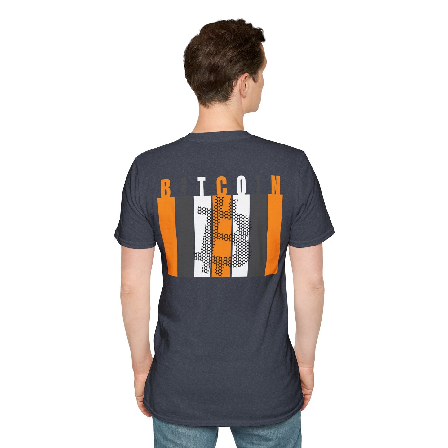 2-sided, Bitcoin (BTC) Decentralized Freedom Dark colors Unisex T-Shirt by cypherpunkgear.com