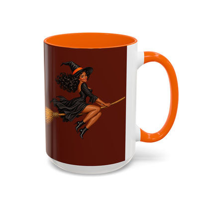 Velvet Vex Brown Accent Mug by CreepyCrafts.boo
