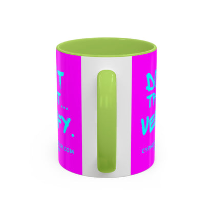 Don't Trust...Verify. Electric Magenta Accent Mug by cypherpunkgear.com