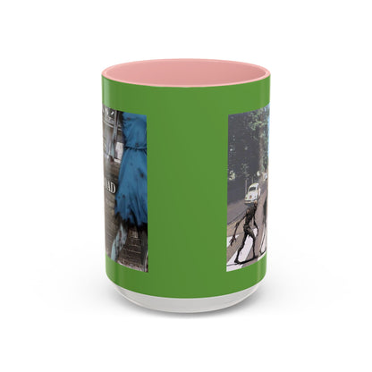 2-sided, Scabby Road Green Accent Mug by CreepyCrafts.boo