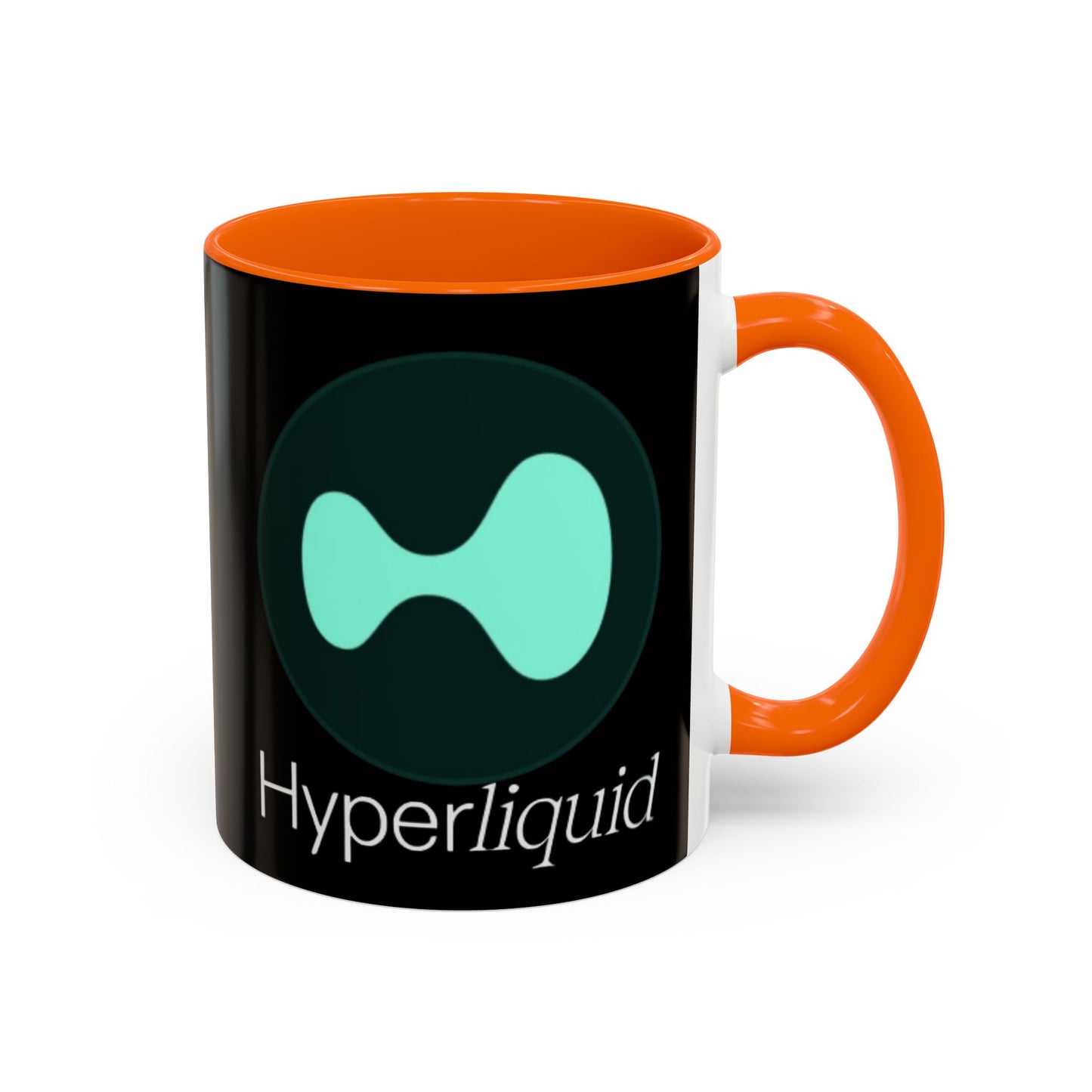 Hyperliquid White font Black Accent Mug by cypherpunkgear.com