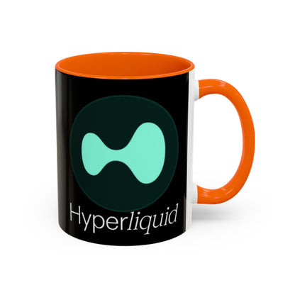 Hyperliquid White font Black Accent Mug by cypherpunkgear.com