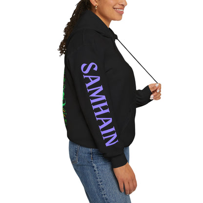 Blessed Samhain Green Jack Hoodie Unisex Hooded Sweatshirt by cypherpunkgear