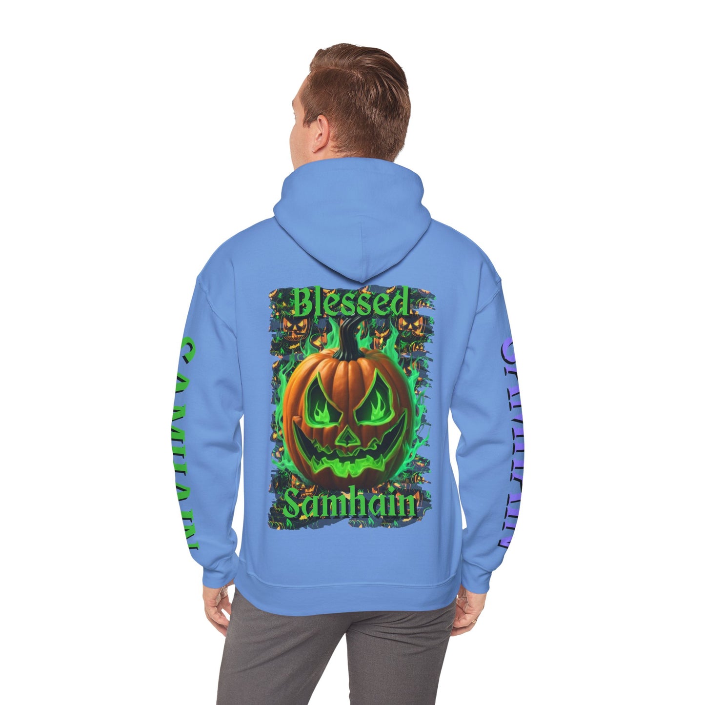 Blessed Samhain Green Jack Hoodie Unisex Hooded Sweatshirt by cypherpunkgear