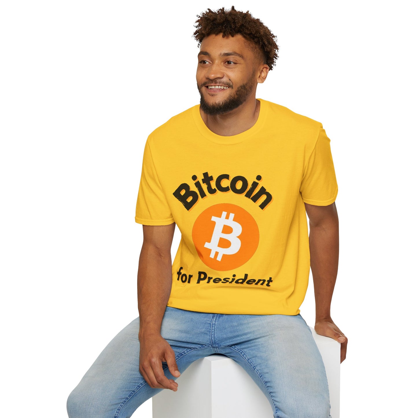 Bitcoin (BTC) for President LTcolors Unisex T-Shirt by cypherpunkgear