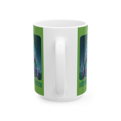 Cipher McByte Green Mug by cypherpunkgear.com