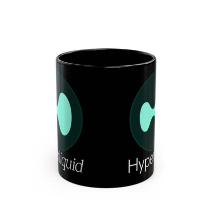 Hyperliquid White font Black Mug by cypherpunkgear.com
