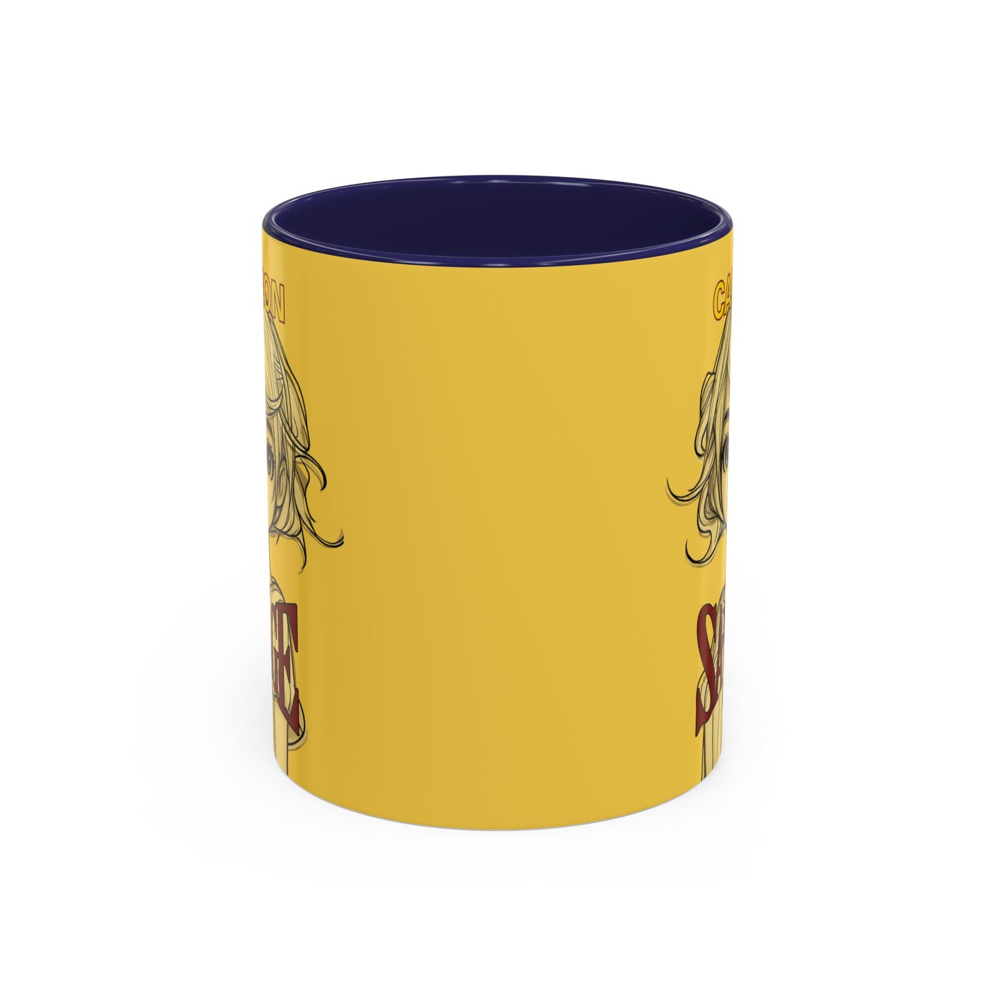 Caution, Savage Yellow Accent Mug by cypherpunkgear.com