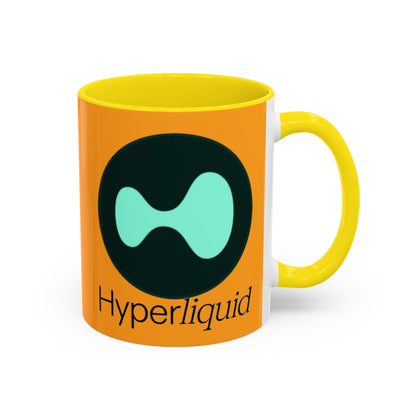 Hyperliquid Black font Orange Accent Mug by cypherpunkgear.com