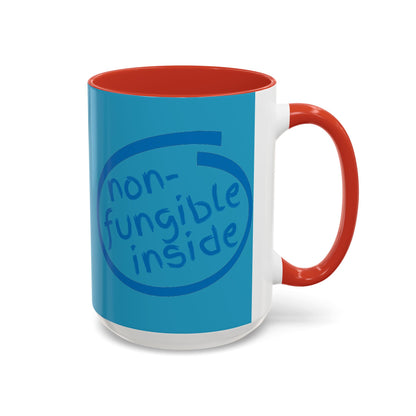 Non-Fungible Inside Turquoise Accent Mug by cypherpunkgear.com