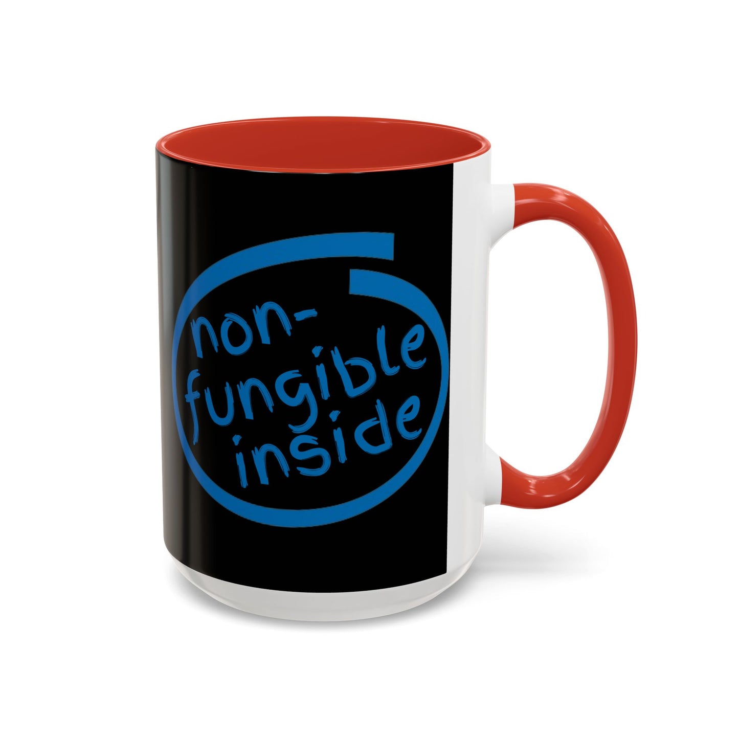 Non-Fungible Inside Black Accent Mug by cypherpunkgear.com