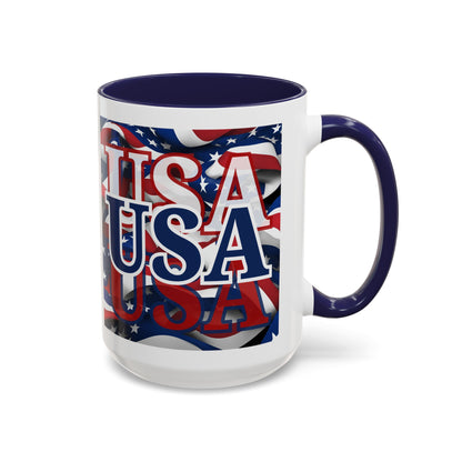 USA BLfont Center Patriot Accent Mug by cypherpunkgear