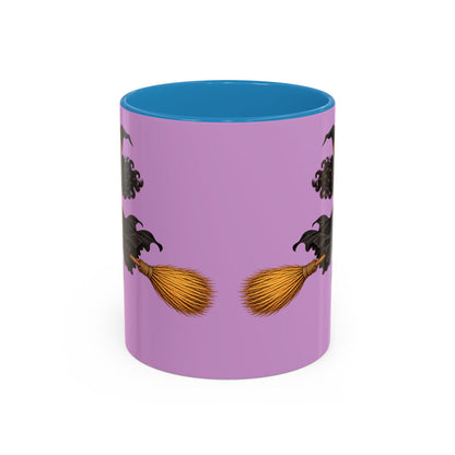 Velvet Vex Pink Accent Mug by CreepyCrafts.boo