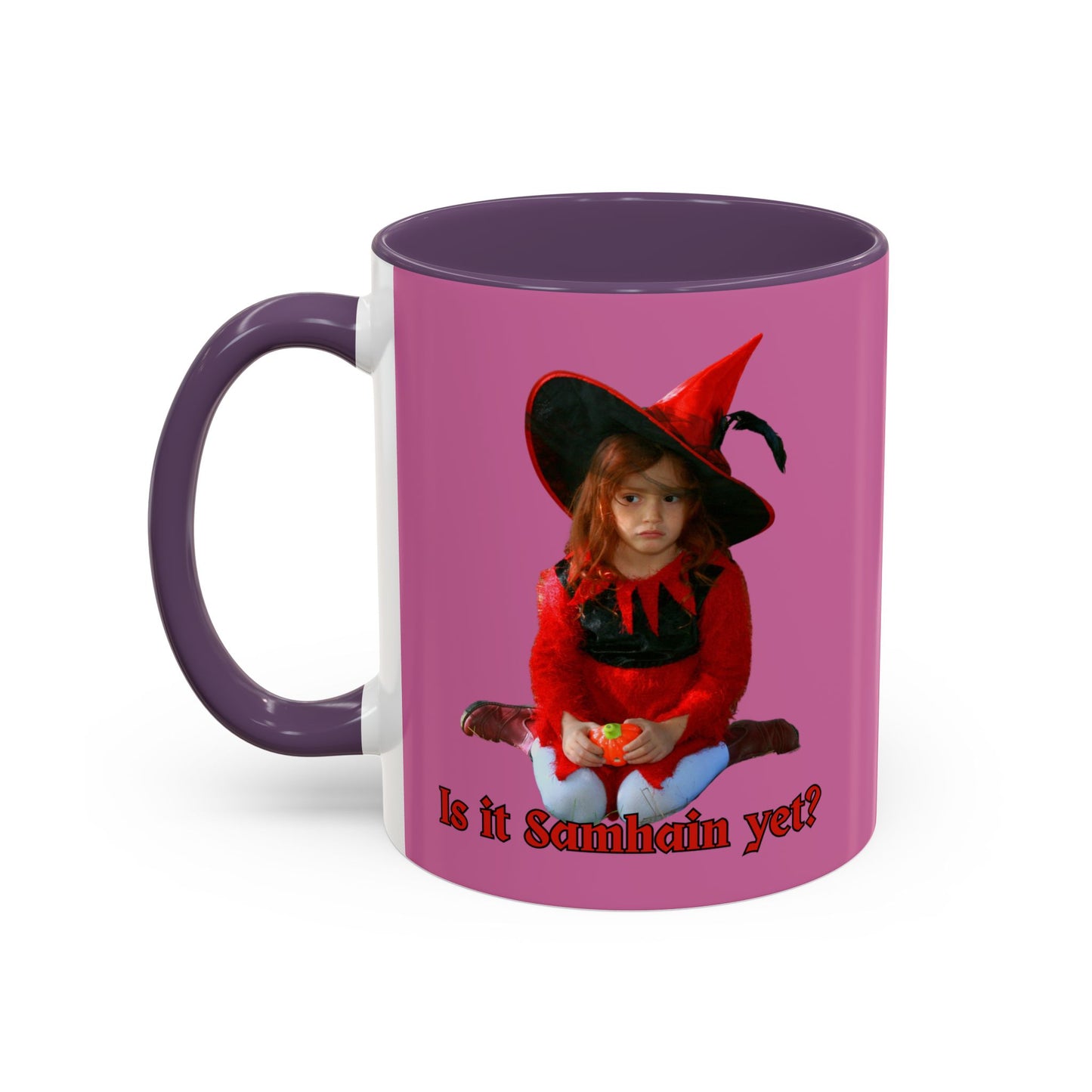 Is it Samhain yet? Pink Accent Mug by CreepyCrafts.boo