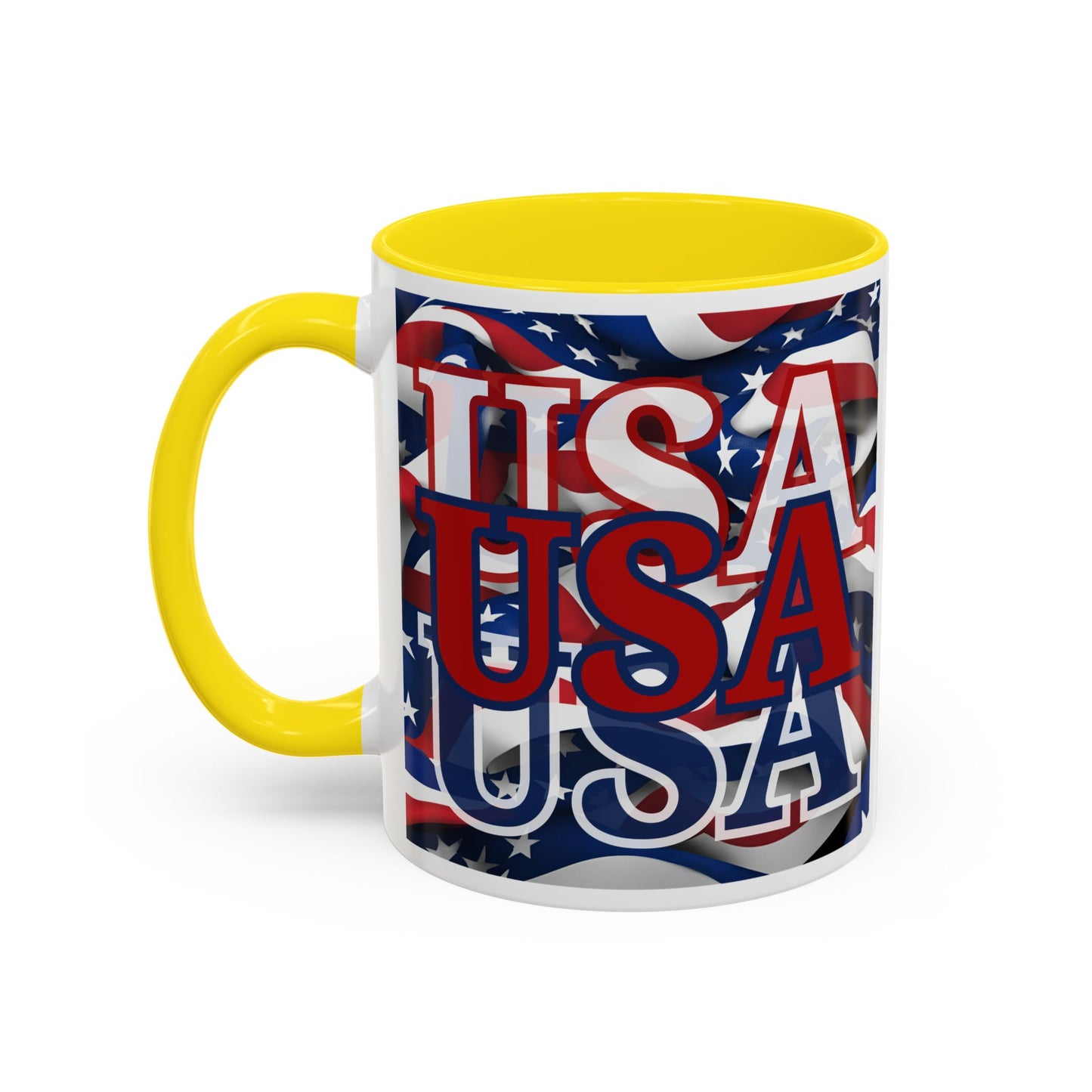 USA Red font Center Patriot Accent Mug by cypherpunkgear.com