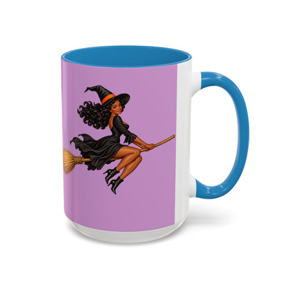 Velvet Vex Pink Accent Mug by CreepyCrafts.boo