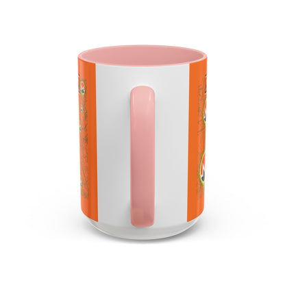 Monero (XMR) don't assume your freedoms are assured Orange Accent Mug by cypherpunkgear.com