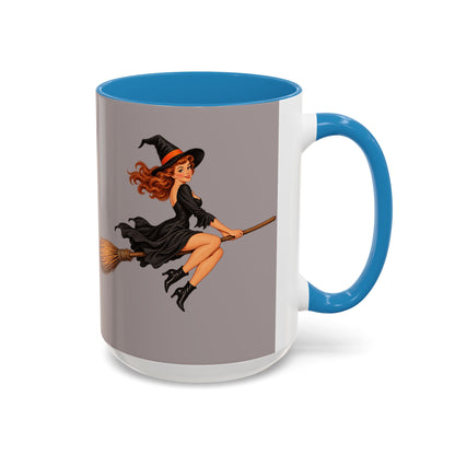 Hazel Hex Grey Accent Mug by CreepyCrafts.boo
