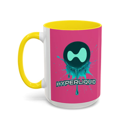 HYPE Drip Pink Accent Mug by cypherpunkgear.com