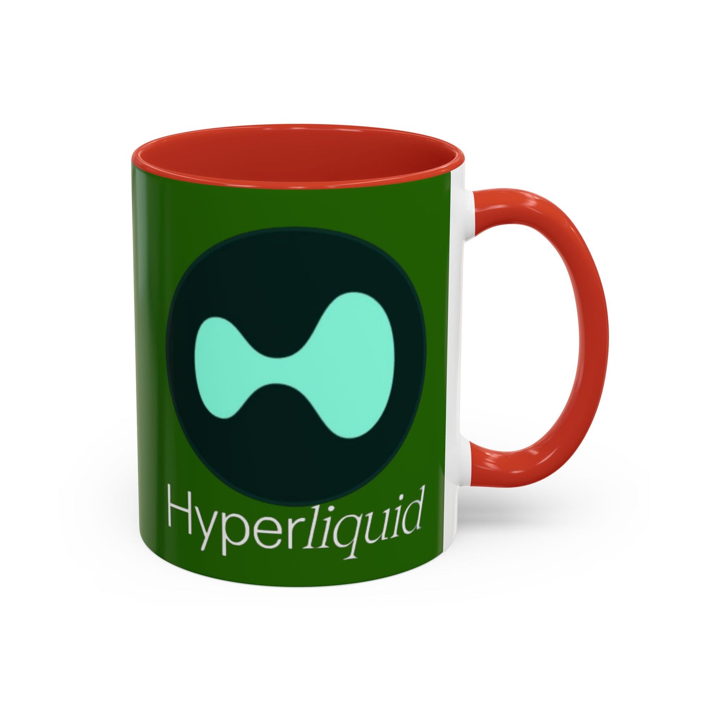 Hyperliquid White font Green Accent Mug by cypherpunkgear.com