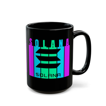 Solana (SOL) Black Mug by cypherpunkgear