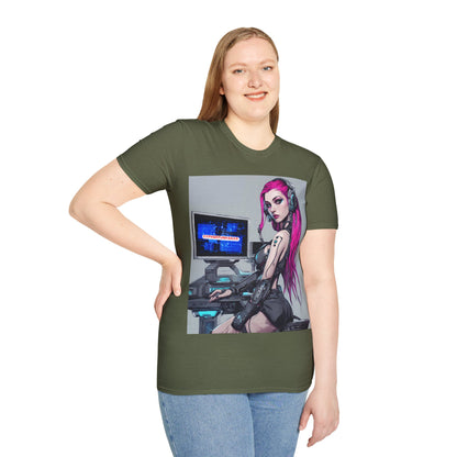 Netrunner Cyberpunk Dark colors Unisex T-Shirt by cypherpunkgear.com