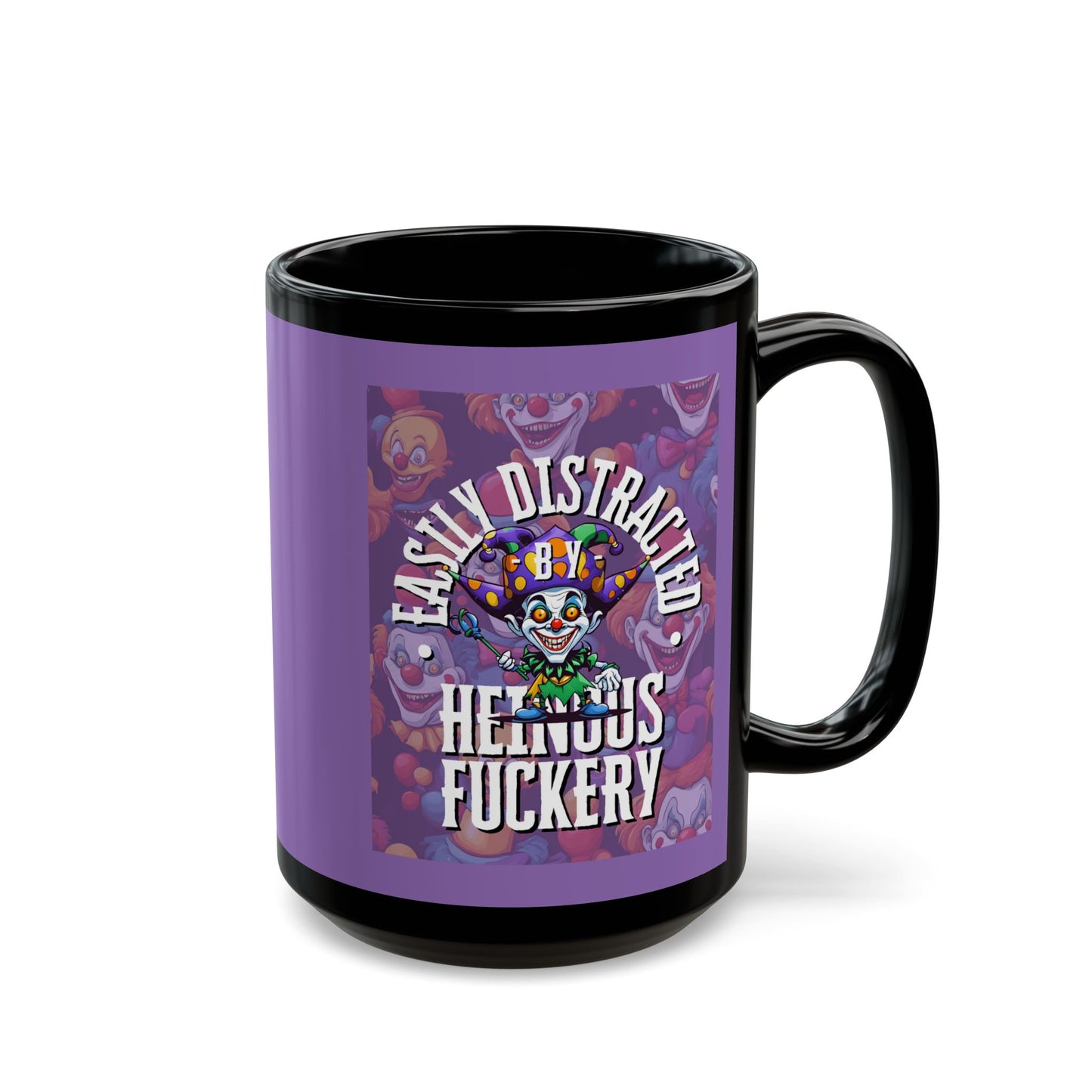 Easily Distracted by Heinous Fuckery Little Jinx Light Purple Mug by cypherpunkgear.com