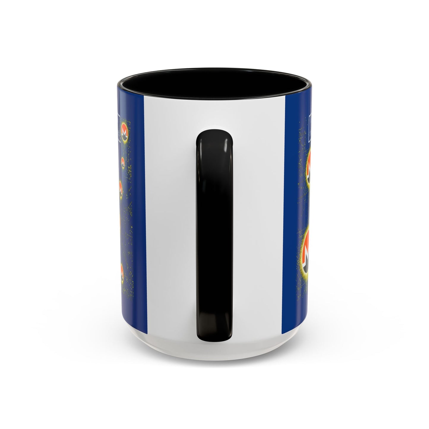 Monero (XMR) don't assume your freedoms are assured Blue Accent Mug by cypherpunkgear.com