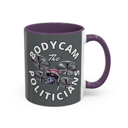 Bodycam the Politicians Drone Grey Accent Mug by cypherpunkgear.com
