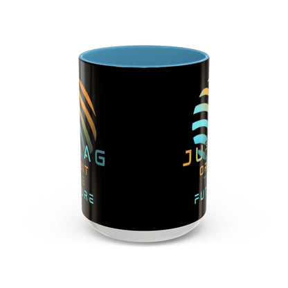 Jupiter (JUP) Orbit the Future Black Accent Mug by cypherpunkgear.com