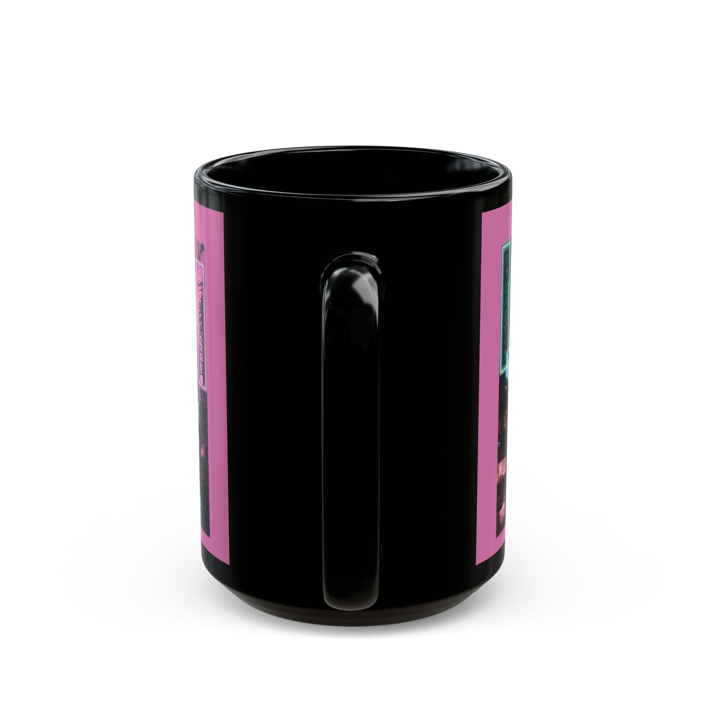 Neon Bride of Frankenstein Pink Mug by CreepyCrafts.boo