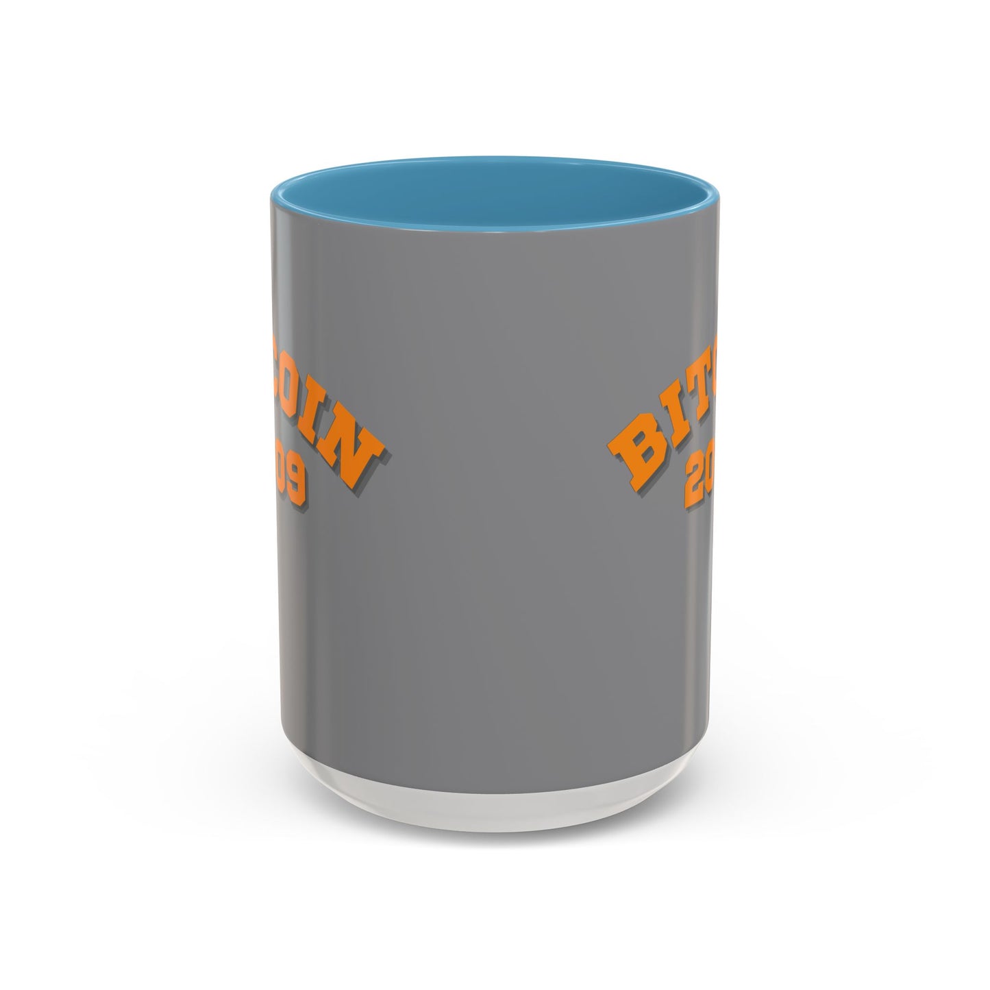 Bitcoin 2009 Grey Accent Mug by cypherpunkgear.com