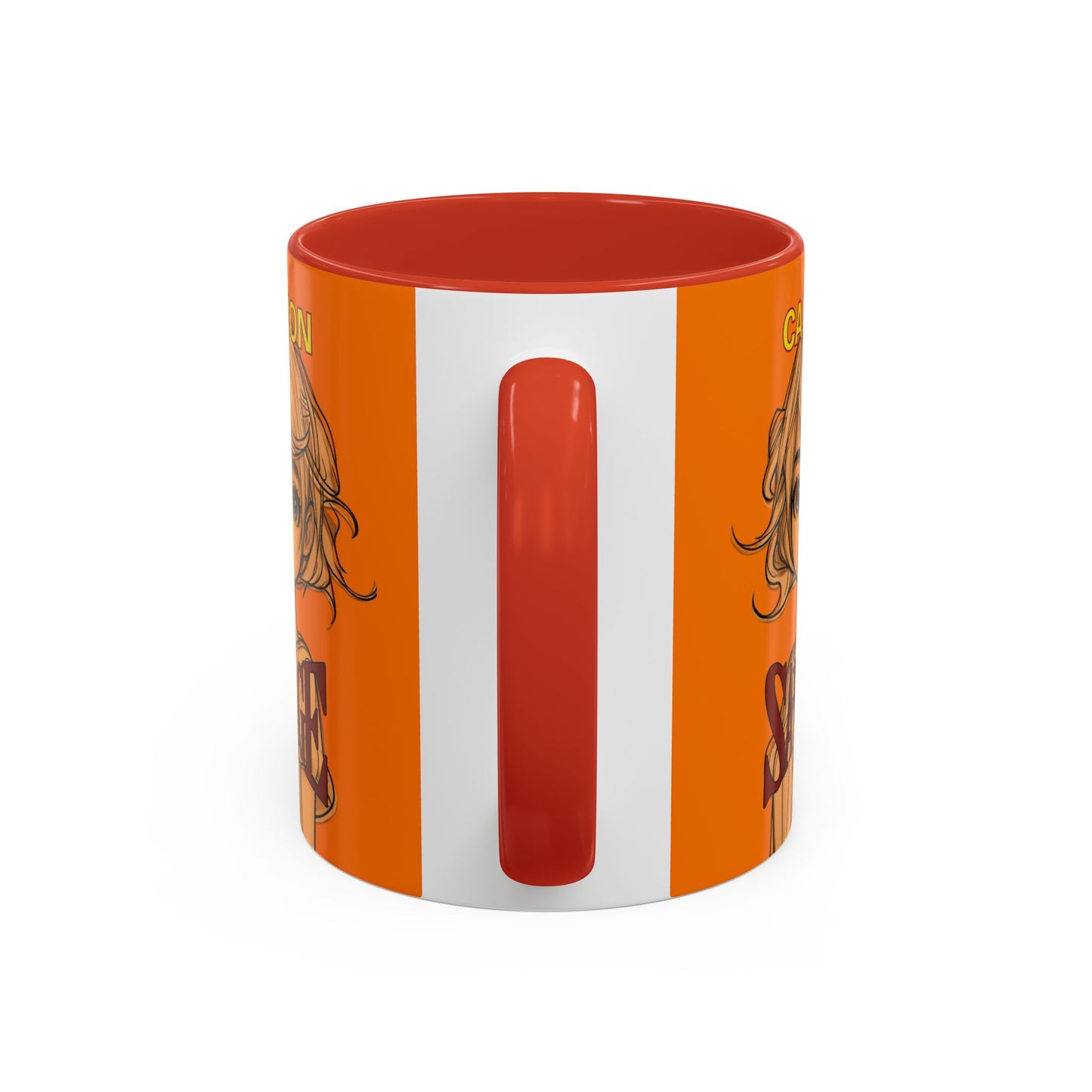 Caution, Savage Orange Accent Mug by cypherpunkgear.com