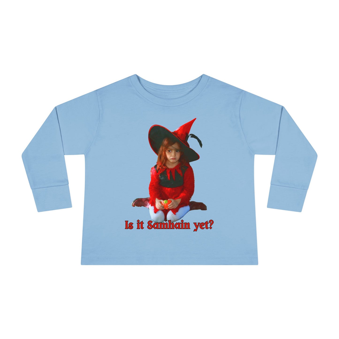 Is it Samhain yet? Toddler Long Sleeve Tee by CreepyCrafts.boo