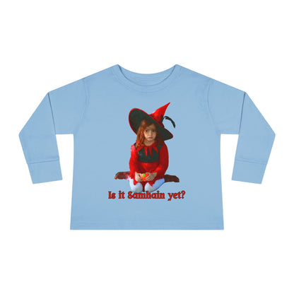 Is it Samhain yet? Toddler Long Sleeve Tee by CreepyCrafts.boo
