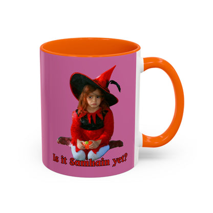 Is it Samhain yet? Pink Accent Mug by CreepyCrafts.boo