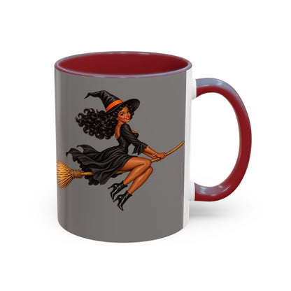 Velvet Vex Grey Accent Mug by CreepyCrafts.boo