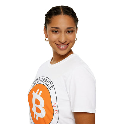 Bitcoin Decentralized Freedom LTcolors Unisex T-Shirt by cypherpunkgear