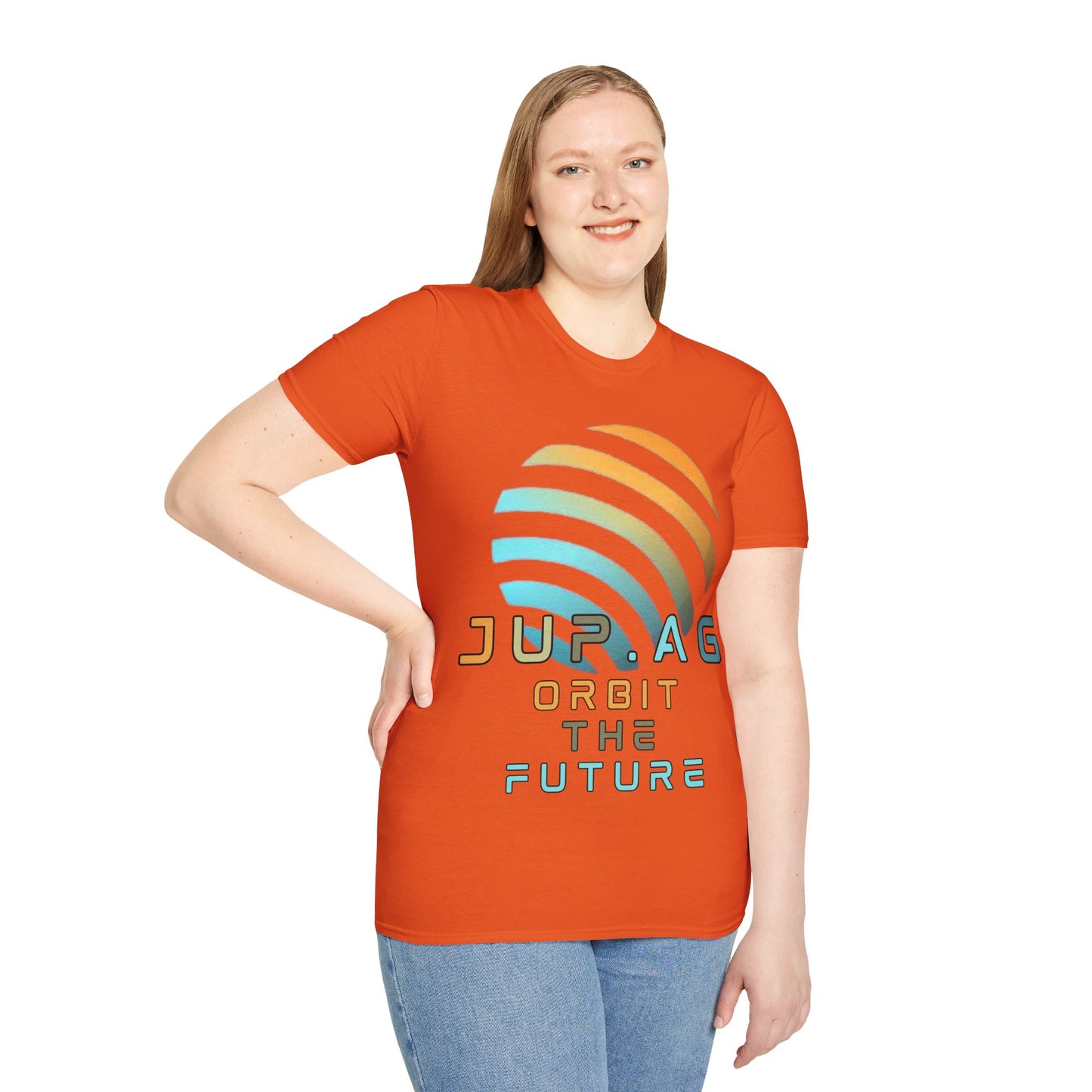 Jupiter (JUP) Orbit the Future Light colors Unisex T-Shirt by cypherpunkgear.com