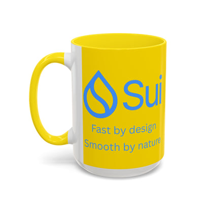SUI Yellow Accent Mug by cypherpunkgear.com